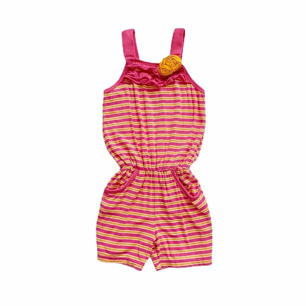 Kickee Pants Bamboo Striped Tank Romper Size 5